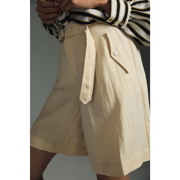 Anthropologie Wide Leg Khaki Women's Shorts - New, Size 8 - Picture 2 of 4